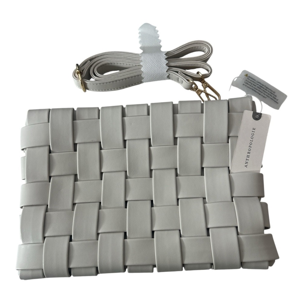 New Anthropologie Lindy Woven Clutch & matching detachable Crossbody Strap